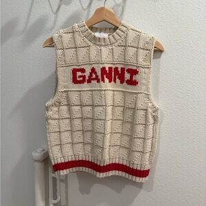 *SOLD** GANNI Cotton Rope Vest size M NWOT